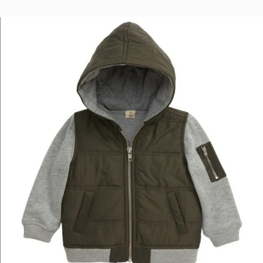 TUCKER + TATE NWT Mountain Crest Olive Duff Mini Puff Jacket